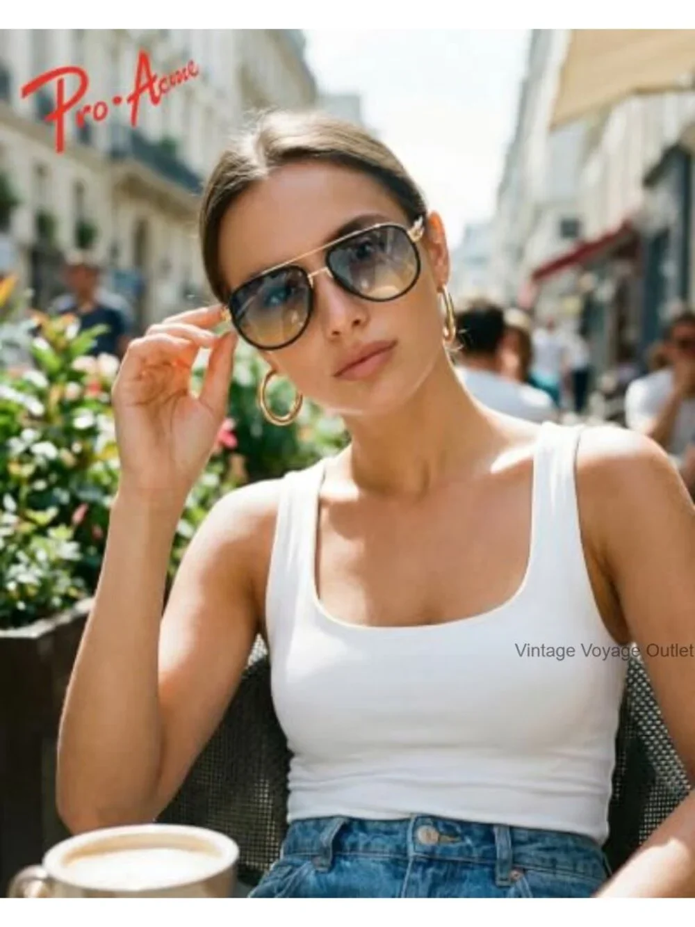 Oversized Aviator Sunglasses Double Bridge Metal UV400 Gradient